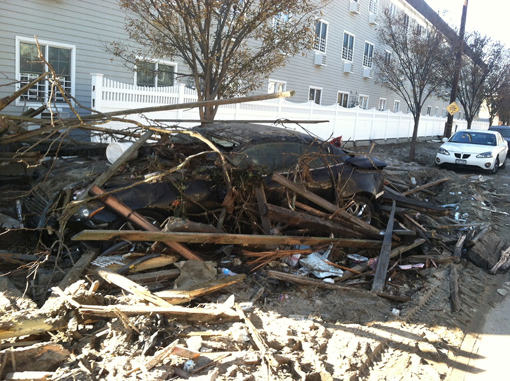 Destroyed car