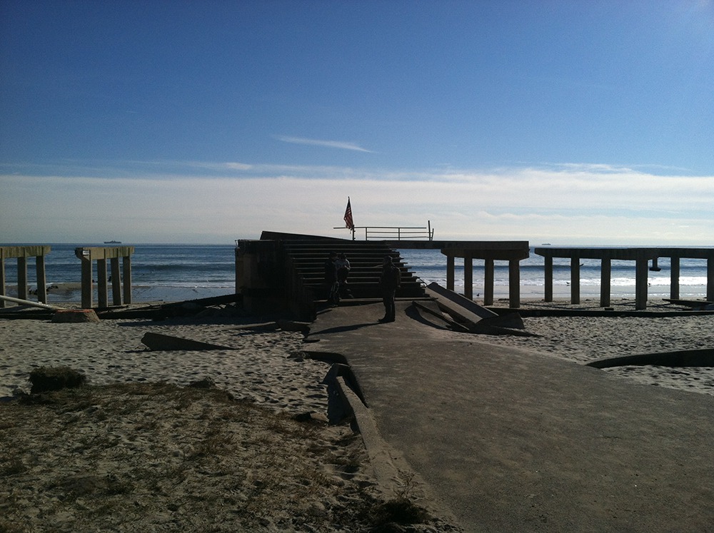 Destroyed boardwalk
